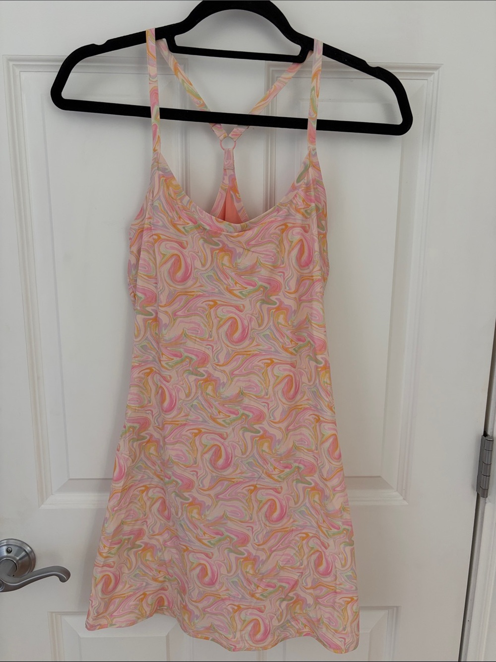 Outdoor Voices Coral Pink Marble Tank Dress